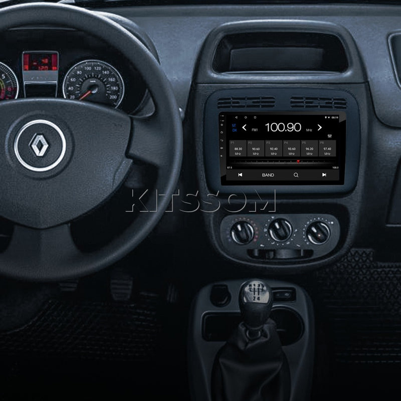 Carplay em funcionamento na tela de 7" do Clio
