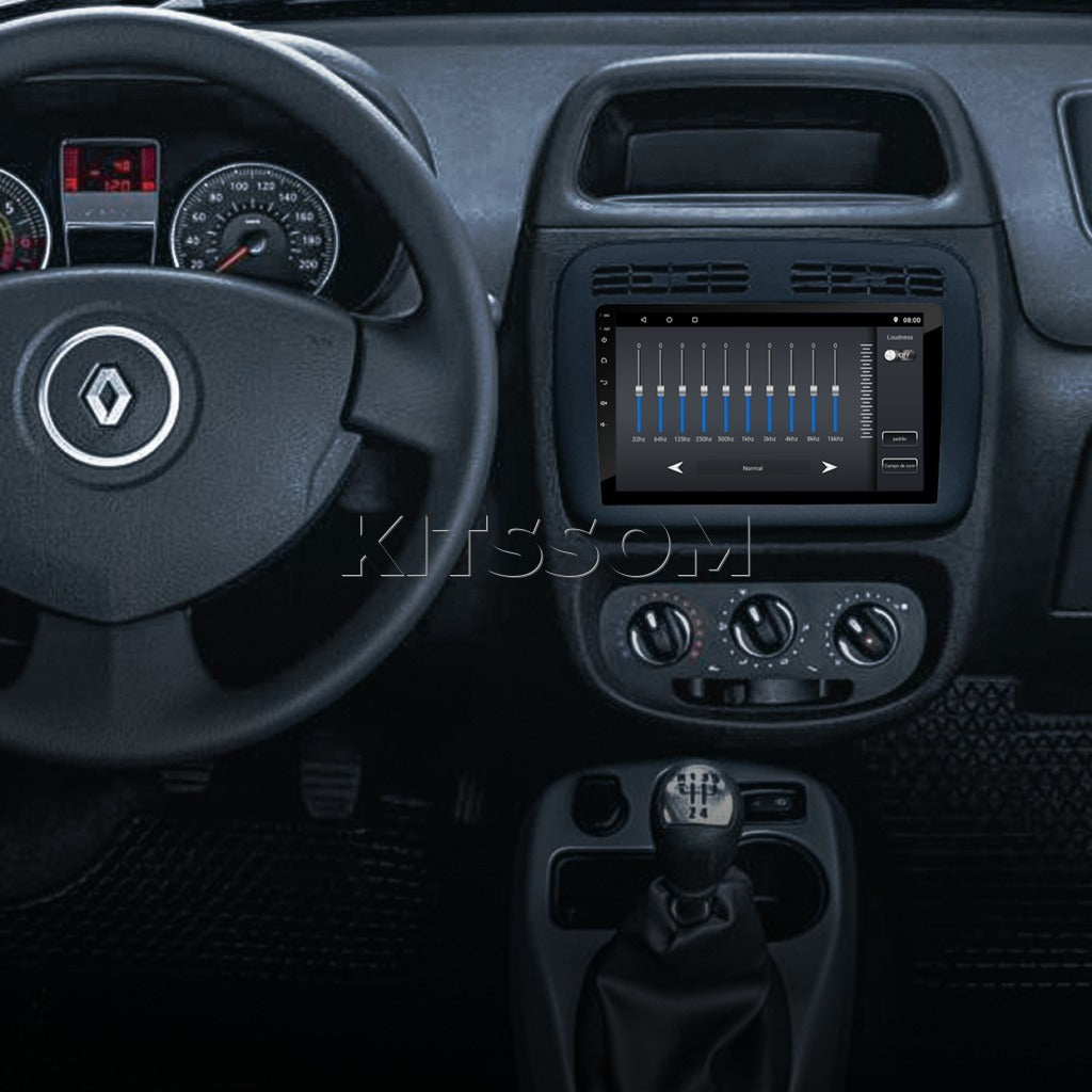 Painel do Clio com multimídia 7 polegadas Carplay