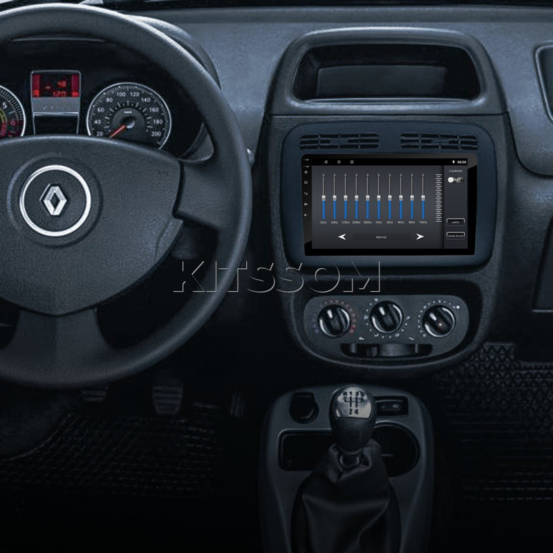 Painel do Clio com multimídia 7 polegadas Carplay