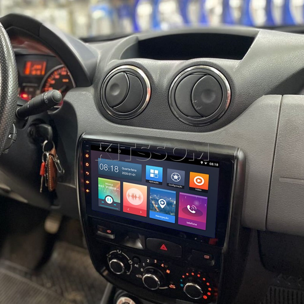 Multimídia Renault Duster 2010 2011 2012 2013 2014 2015 V2 Carplay 9"