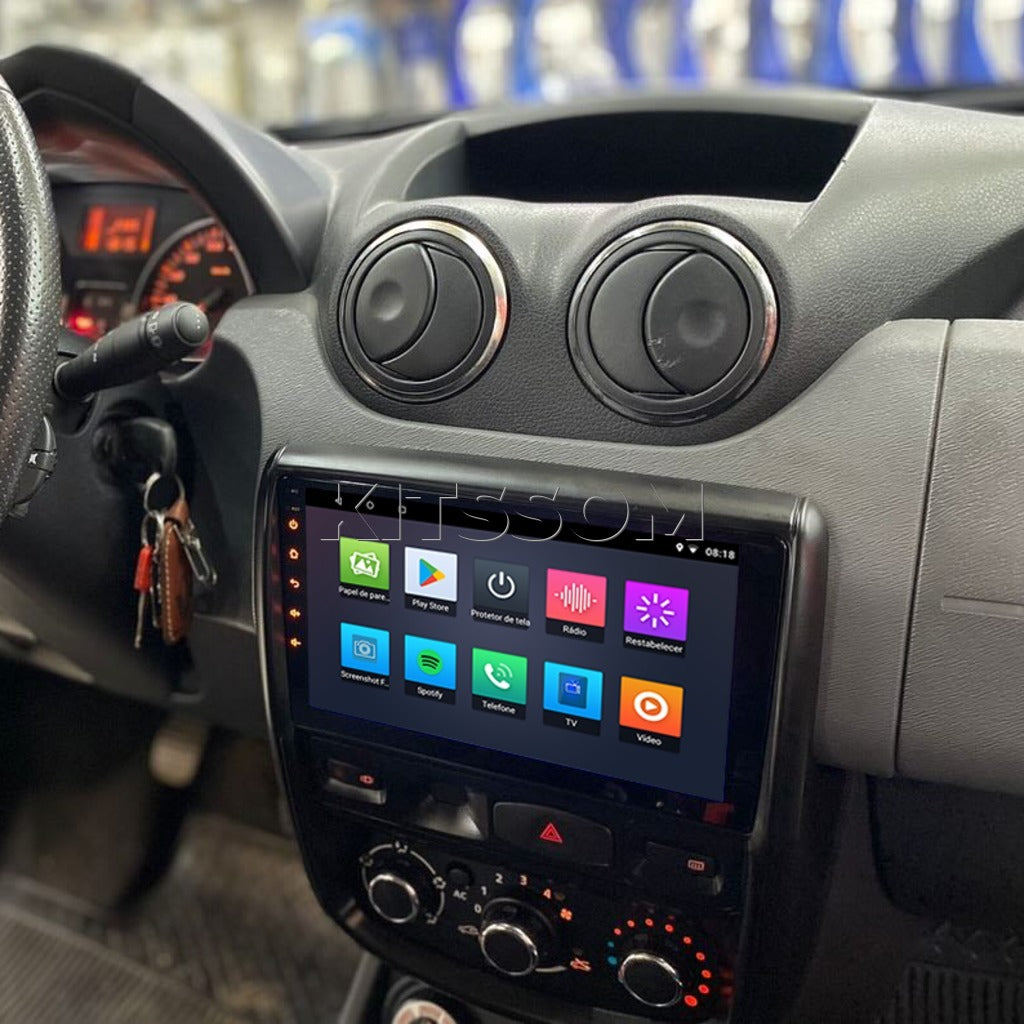 Multimídia Renault Duster 2010 2011 2012 2013 2014 2015 V2 Carplay 9"