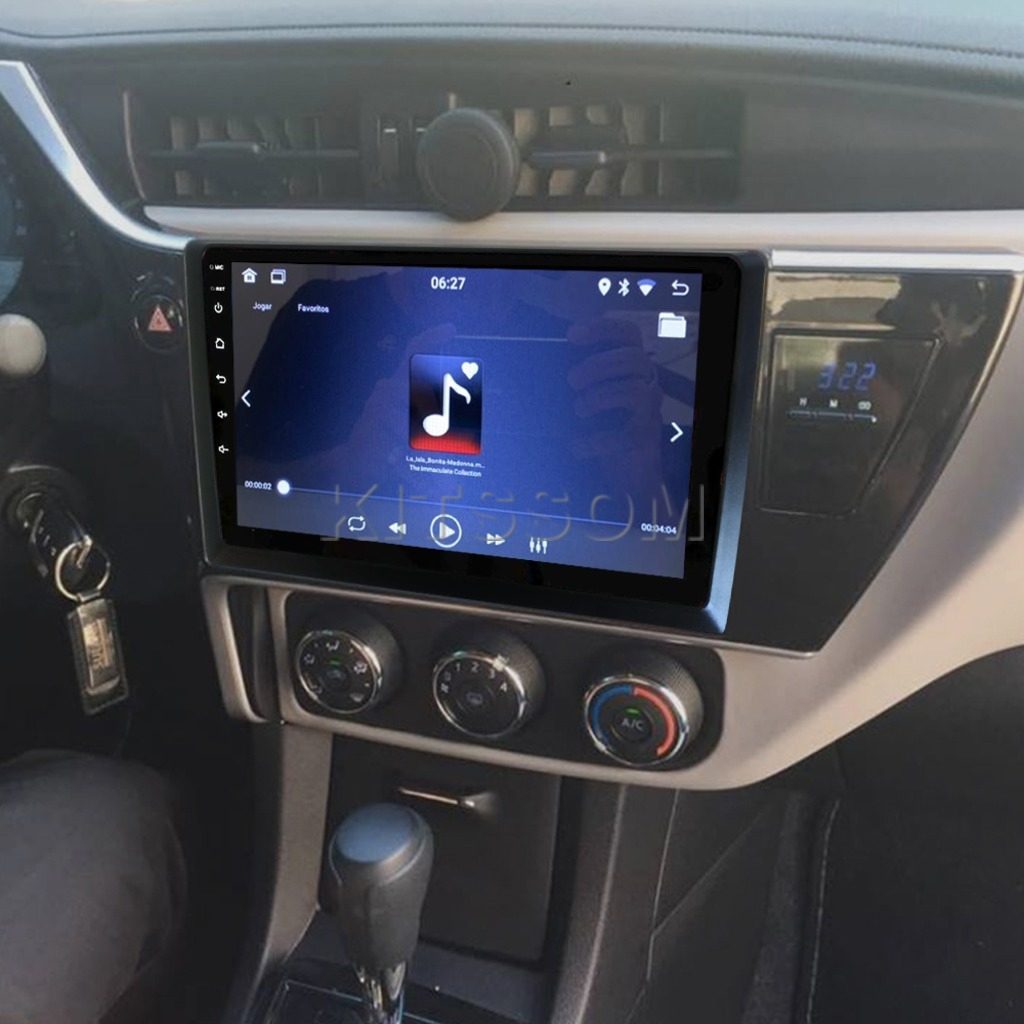Multimídia de 9" V2 Light para Corolla com suporte a CarPlay e Android Auto.​