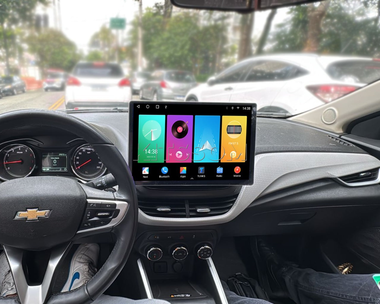 Multimídia Onix Prisma 2020 2021 2022 2023 2024 2025 V2 Tesla 13"