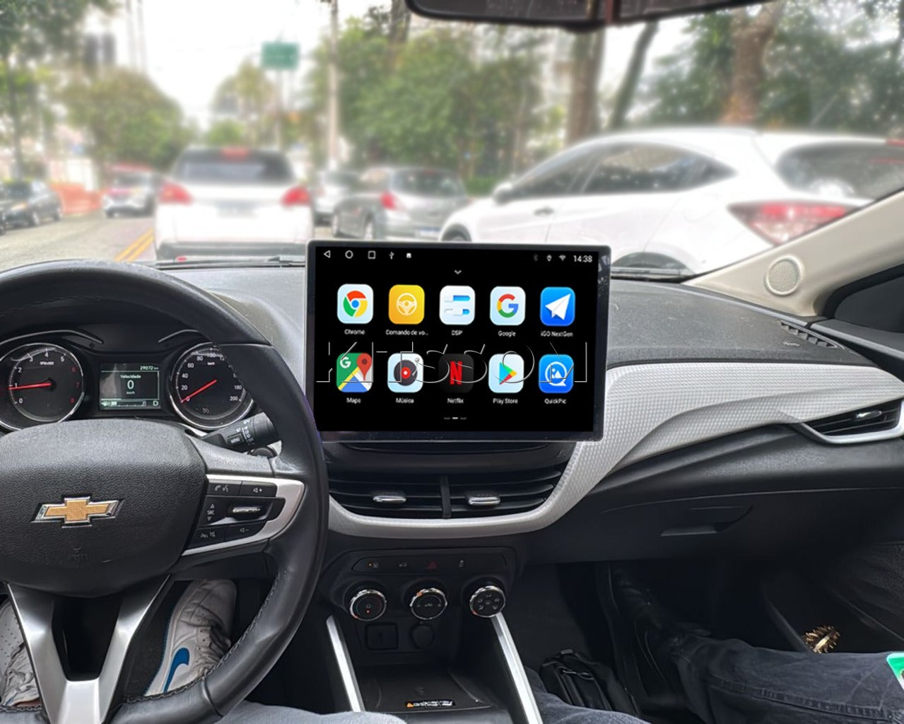 Multimídia Onix Prisma 2020 2021 2022 2023 2024 2025 V2 Tesla 13"